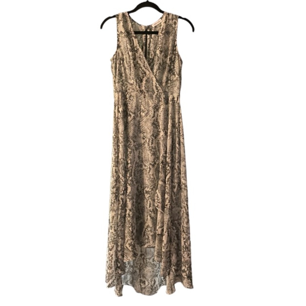 Calvin Klein Snake Print Chiffon Dress Size 6